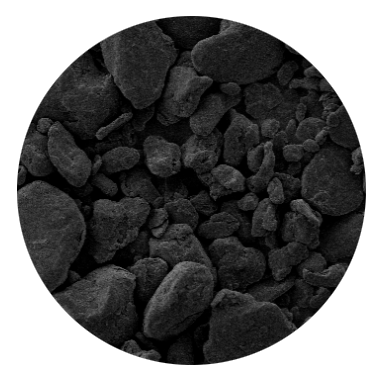 Gerundeter synthetischer Graphit